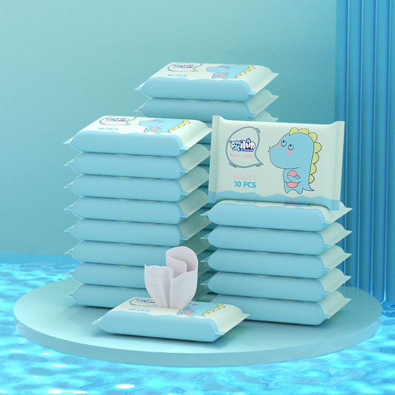 Small Bag Of Wet Tissue Baby Hand Fart Disposable Pure Water Wipes Face Towel Mini Portable Travel Essential Outfit - Image 1